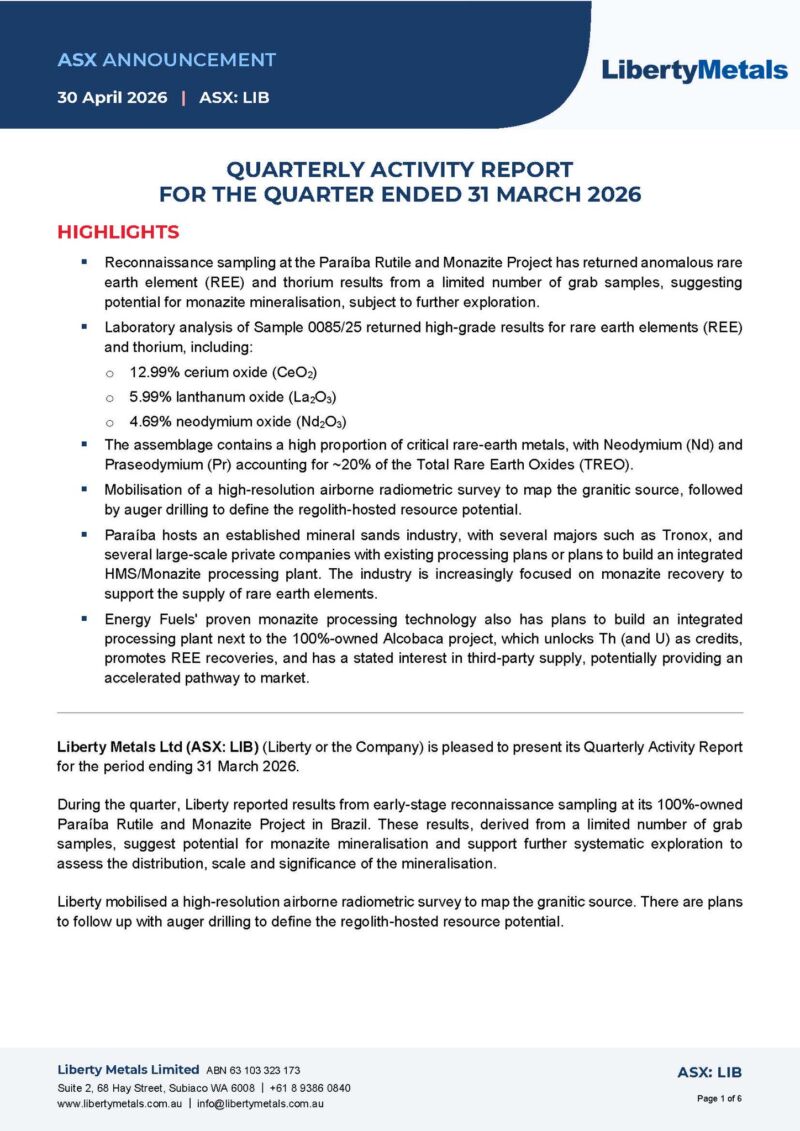 Image for the Tweet beginning: We've released our Quarterly Activities